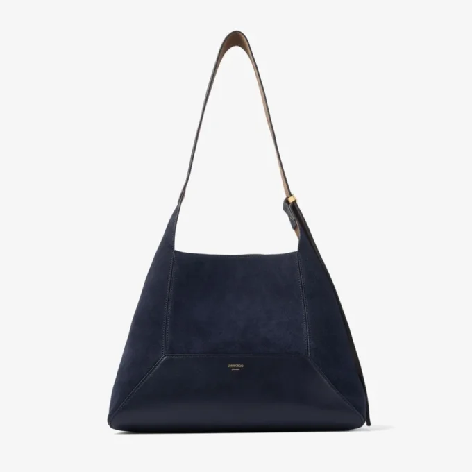 Borsa a tracolla Diamond Hobo Medium in pelle scamosciata blu navy Borsa a tracolla Diamond Hobo Medium in pelle scamosciata blu navy