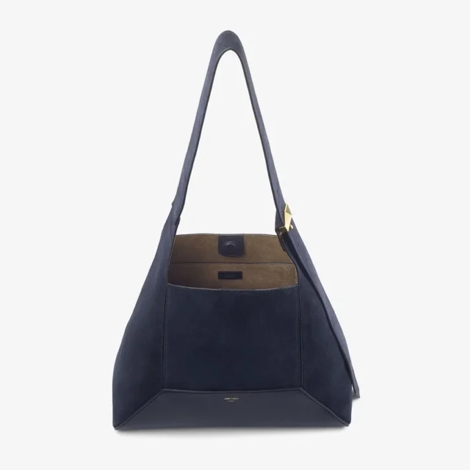 Borsa a tracolla Diamond Hobo Medium in pelle scamosciata blu navy Borsa a tracolla Diamond Hobo Medium in pelle scamosciata blu navy