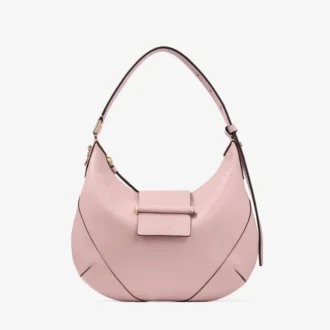 Borsa a tracolla in pelle Biker Bar Hobo Small Rosa
