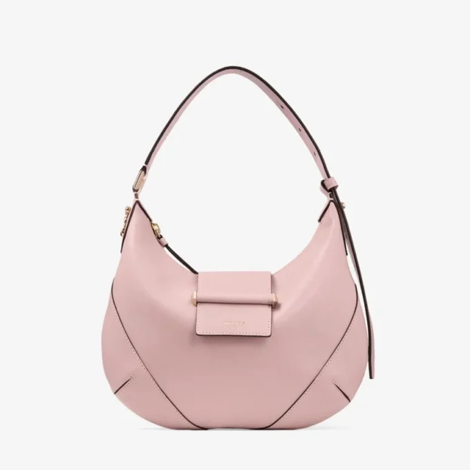 Borsa a tracolla in pelle Biker Bar Hobo Small Rosa Borsa a tracolla in pelle Biker Bar Hobo Small Rosa