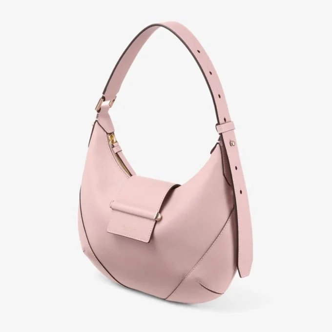 Borsa a tracolla in pelle Biker Bar Hobo Small Rosa Borsa a tracolla in pelle Biker Bar Hobo Small Rosa