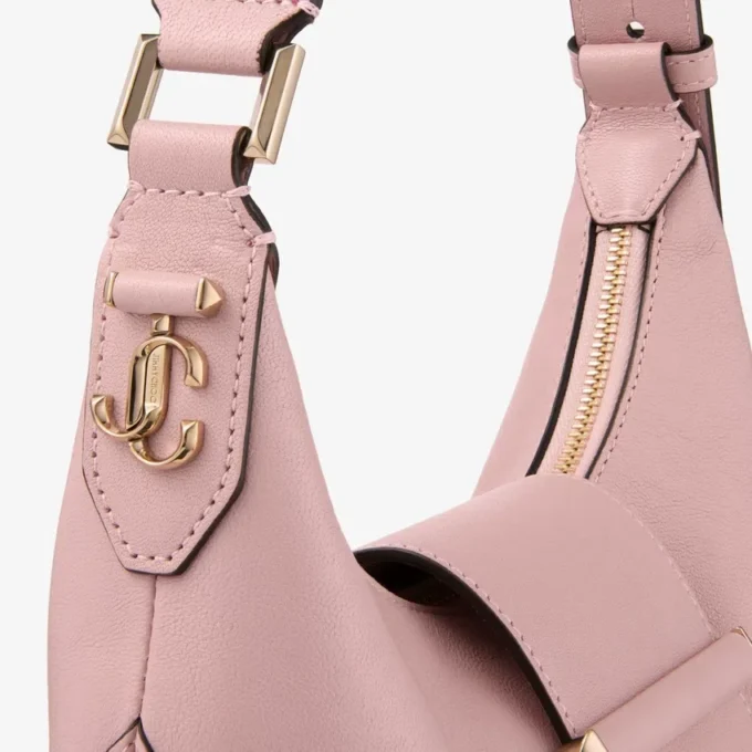 Borsa a tracolla in pelle Biker Bar Hobo Small Rosa Borsa a tracolla in pelle Biker Bar Hobo Small Rosa