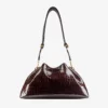Borsa a tracolla media Cinch in pelle goffrata effetto coccodrillo Sambuco Borsa a tracolla media Cinch in pelle goffrata effetto coccodrillo Sambuco