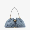 Borsa a tracolla media in denim Cinch con ricamo Sangallo Borsa a tracolla media in denim Cinch con ricamo Sangallo