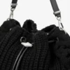 Borsa a tracolla media in maglia di lana nera Cinch Borsa a tracolla media in maglia di lana nera Cinch