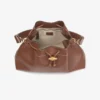 Borsa a tracolla media in pelle color cuoio Borsa a tracolla media in pelle color cuoio