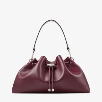 Borsa a tracolla media in pelle color granato Cinch
