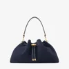 Borsa a tracolla media in pelle scamosciata blu navy Borsa a tracolla media in pelle scamosciata blu navy