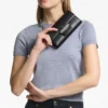 Borsa a tracolla mini in pelle nera con catena e portamonete Bing con elemento in cristallo Borsa a tracolla mini in pelle nera con catena e portamonete Bing con elemento in cristallo