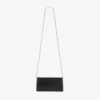 Borsa a tracolla mini in pelle nera con catena e portamonete Bing con elemento in cristallo Borsa a tracolla mini in pelle nera con catena e portamonete Bing con elemento in cristallo