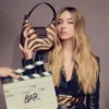 Borsa a tracolla piccola Hobo in pelle di pony con stampa zebrata naturale