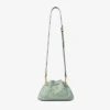 Borsa a tracolla piccola in pelle traforata verde jimmy choo con lacci Borsa a tracolla piccola in pelle traforata verde jimmy choo con lacci