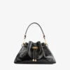 Borsa a tracolla piccola nera in morbida pelle lucida Biker Borsa a tracolla piccola nera in morbida pelle lucida Biker