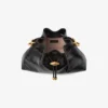 Borsa a tracolla piccola nera in morbida pelle lucida Biker Borsa a tracolla piccola nera in morbida pelle lucida Biker