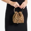 Borsa Bon Bon in cavallino con stampa leopardata naturale Borsa Bon Bon in cavallino con stampa leopardata naturale