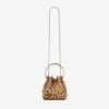 Borsa Bon Bon in cavallino con stampa leopardata naturale Borsa Bon Bon in cavallino con stampa leopardata naturale