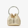 Borsa Bon Bon in nappa metallizzata dorata con manico in metallo Borsa Bon Bon in nappa metallizzata dorata con manico in metallo