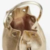 Borsa Bon Bon in nappa metallizzata dorata con manico in metallo Borsa Bon Bon in nappa metallizzata dorata con manico in metallo