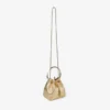 Borsa Bon Bon in nappa metallizzata dorata con manico in metallo Borsa Bon Bon in nappa metallizzata dorata con manico in metallo