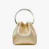 Borsa Bon Bon in nappa metallizzata dorata con manico in metallo Borsa Bon Bon in nappa metallizzata dorata con manico in metallo