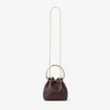 Borsa Bon Bon in pelle Biker color merlot intenso con chiusura a perla Borsa Bon Bon in pelle Biker color merlot intenso con chiusura a perla