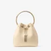 Borsa Bon Bon in pelle con stampa Elaphe giallo burro Borsa Bon Bon in pelle con stampa Elaphe giallo burro