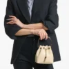 Borsa Bon Bon in pelle con stampa Elaphe giallo burro Borsa Bon Bon in pelle con stampa Elaphe giallo burro