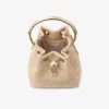 Borsa Bon Bon in rafia naturale con chiusura a perla Borsa Bon Bon in rafia naturale con chiusura a perla