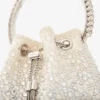 Borsa Bon Bon in raso avorio con cristalli Borsa Bon Bon in raso avorio con cristalli