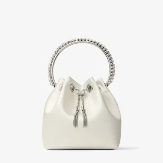borsa bon bon in raso avorio con manico in cristallo 1 330x330 - Borsa Bon Bon in raso avorio con manico in cristallo
