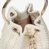 Borsa Bon Bon in raso avorio con perle su tutta la superficie Borsa Bon Bon in raso avorio con perle su tutta la superficie