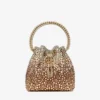 Borsa Bon Bon in raso bronzo con cristalli sfumati Borsa Bon Bon in raso bronzo con cristalli sfumati