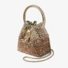 Borsa Bon Bon in raso bronzo con cristalli sfumati Borsa Bon Bon in raso bronzo con cristalli sfumati