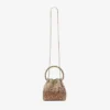Borsa Bon Bon in raso bronzo con cristalli sfumati Borsa Bon Bon in raso bronzo con cristalli sfumati