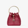 Borsa Bon Bon in raso con rete di cristalli rossi Borsa Bon Bon in raso con rete di cristalli rossi