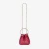 Borsa Bon Bon in raso con rete di cristalli rossi Borsa Bon Bon in raso con rete di cristalli rossi