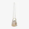 Borsa Bon Bon in raso dorato con cristalli Borsa Bon Bon in raso dorato con cristalli