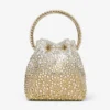 Borsa Bon Bon in raso dorato con cristalli Borsa Bon Bon in raso dorato con cristalli