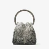 Borsa Bon Bon in raso nero con cristalli Borsa Bon Bon in raso nero con cristalli