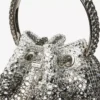 Borsa Bon Bon in raso nero con cristalli Borsa Bon Bon in raso nero con cristalli