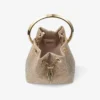 Borsa Bon Bon in raso oro chiaro e rete di cristalli Illusion Borsa Bon Bon in raso oro chiaro e rete di cristalli Illusion
