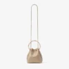 Borsa Bon Bon in raso oro chiaro e rete di cristalli Illusion Borsa Bon Bon in raso oro chiaro e rete di cristalli Illusion