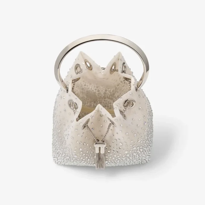 Borsa Bon Bon in rete di cristallo bianco Borsa Bon Bon in rete di cristallo bianco