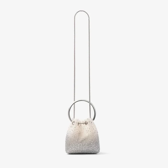 Borsa Bon Bon in rete di cristallo bianco Borsa Bon Bon in rete di cristallo bianco