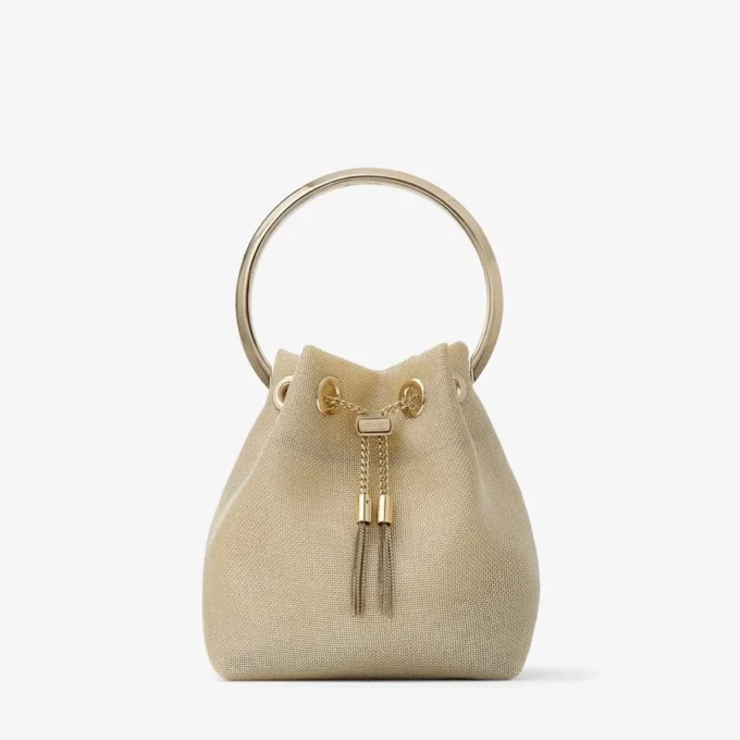 Borsa Bon Bon in rete metallizzata color champagne Borsa Bon Bon in rete metallizzata color champagne