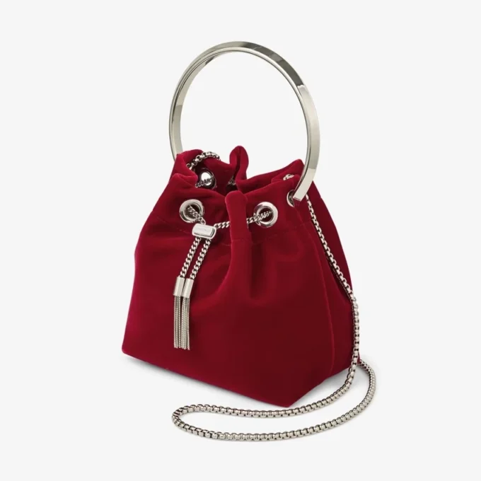 Borsa Bon Bon in velluto rosso rubino Borsa Bon Bon in velluto rosso rubino