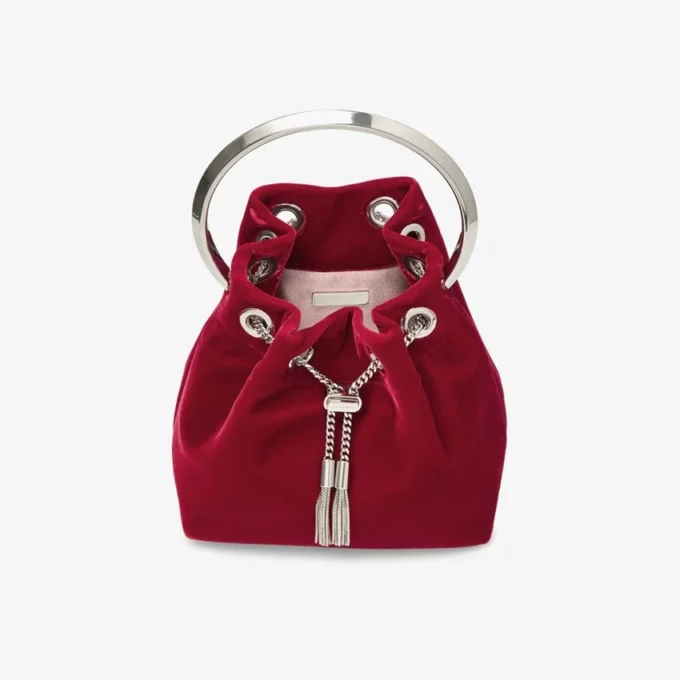 Borsa Bon Bon in velluto rosso rubino Borsa Bon Bon in velluto rosso rubino