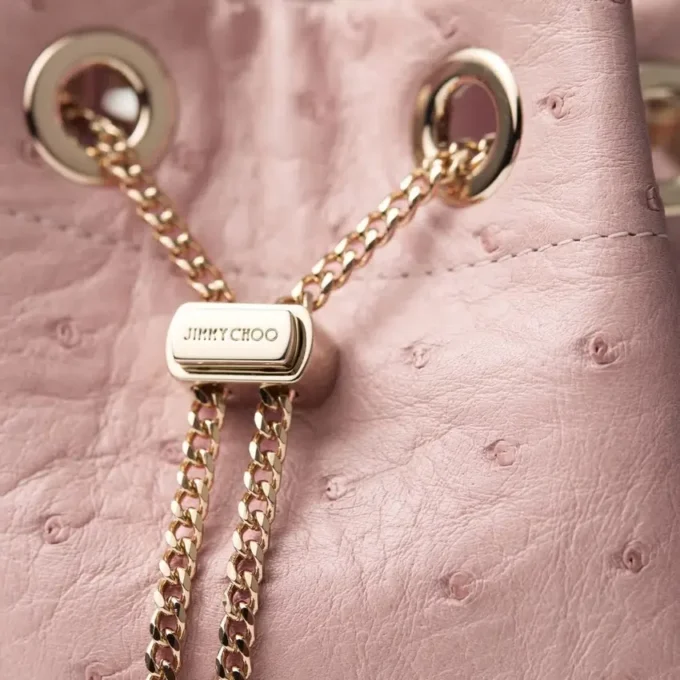Borsa Bon Bon Rose in pelle di struzzo Borsa Bon Bon Rose in pelle di struzzo