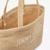 Borsa da spiaggia Tote East-West in rafia naturale con ricamo Borsa da spiaggia Tote East-West in rafia naturale con ricamo