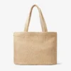 Borsa da spiaggia Tote East-West in rafia naturale con ricamo Borsa da spiaggia Tote East-West in rafia naturale con ricamo